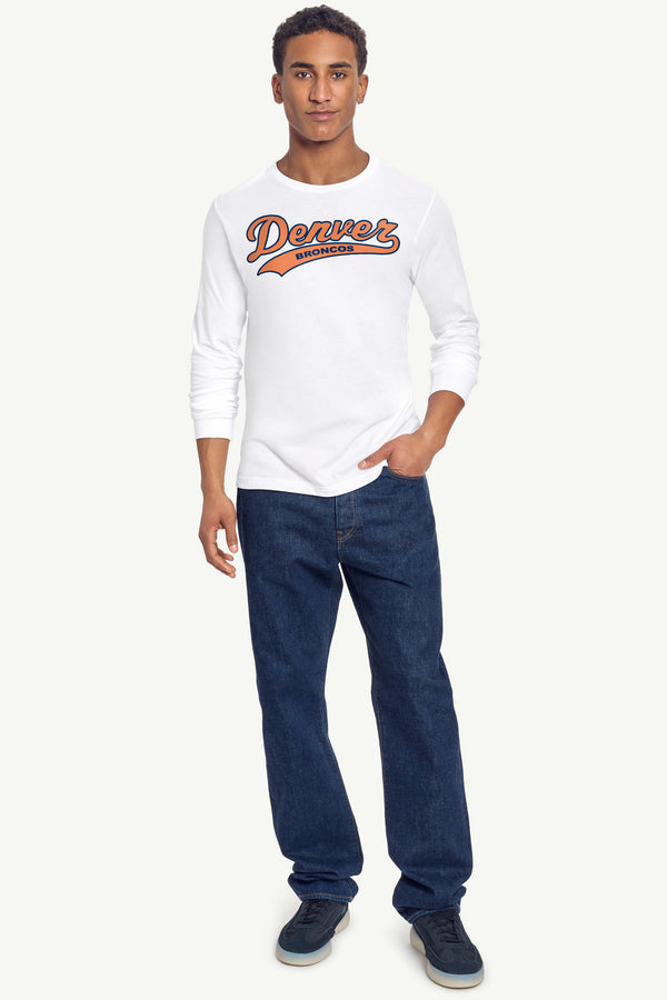 Starter MENS DENVER BRONCOS TAILSWEEP LONG SLEEVE T SHIRT