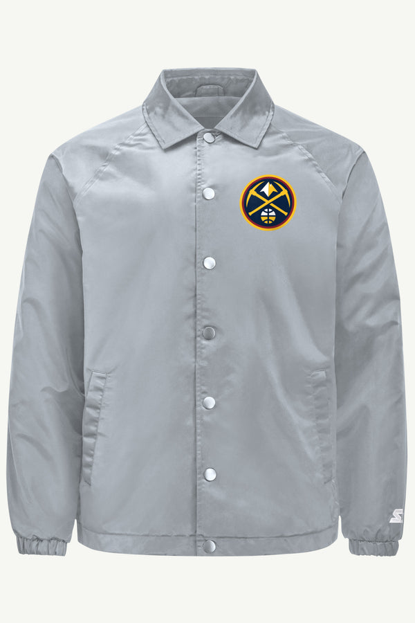 starter MENS DENVER NUGGETS HALF BALL COACHES JACKET