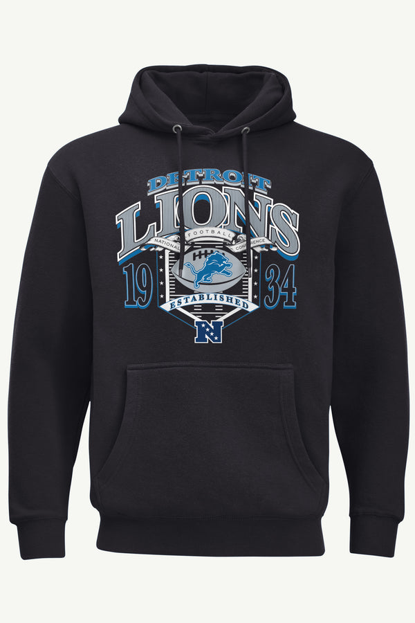 starter MENS DETROIT LIONS 80s INSPIRED FIELD HOODIE