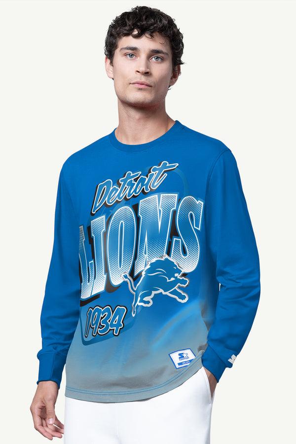 starter MENS DETROIT LIONS EXTREME QUARTERBACK LONG SLEEVE T SHIRT
