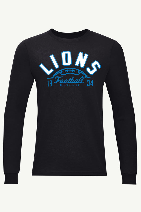 starter MENS DETROIT LIONS HALF BALL LONG SLEEVE T SHIRT