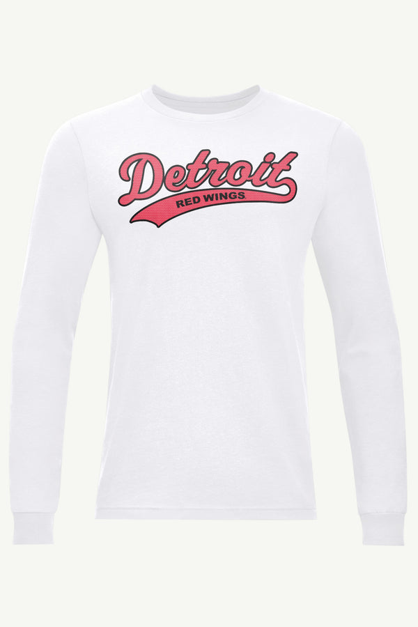 starter MENS DETROIT REDWINGS TAILSWEEP LONG SLEEVE T SHIRT