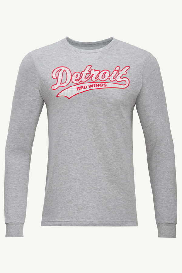 starter MENS DETROIT REDWINGS TAILSWEEP LONG SLEEVE T SHIRT