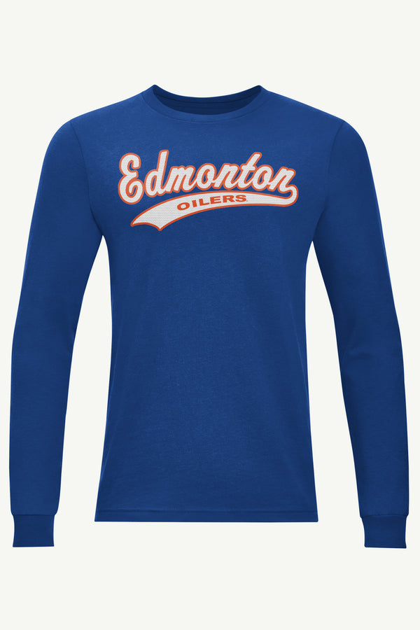 starter MENS EDMONTON OILERS TAILSWEEP LONG SLEEVE T SHIRT