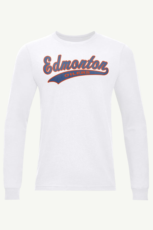 starter MENS EDMONTON OILERS TAILSWEEP LONG SLEEVE T SHIRT