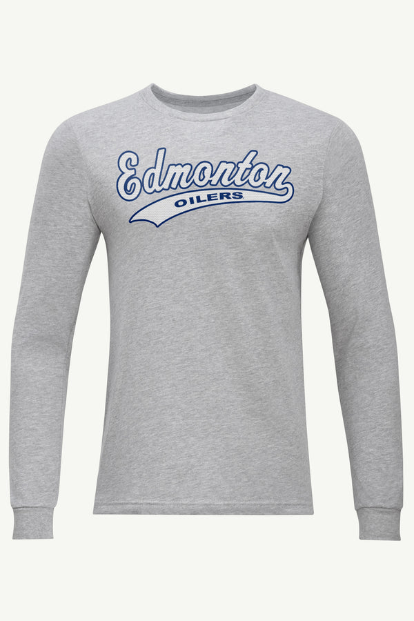 starter MENS EDMONTON OILERS TAILSWEEP LONG SLEEVE T SHIRT