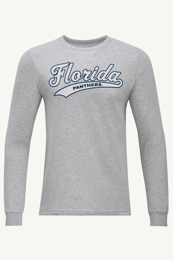 starter MENS FLORIDA PANTHERS TAILSWEEP LONG SLEEVE T SHIRT