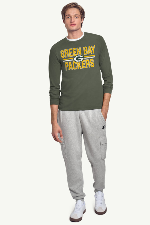 Starter MENS GREEN BAY PACKERS MESH LOOK LONG SLEEVE T SHIRT