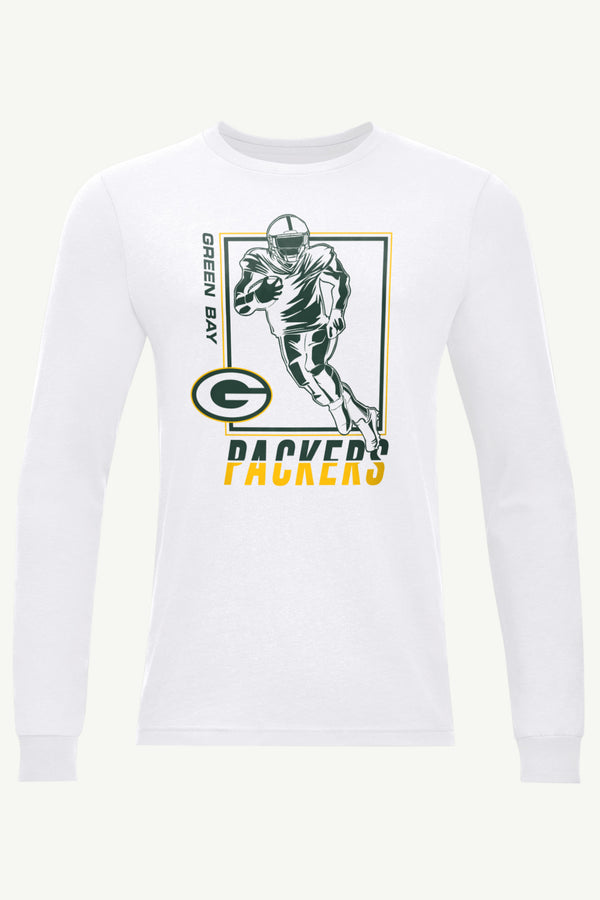 starter MENS GREEN BAY PACKERS PLAYER GRID LONG SLEEVE T SHIRT