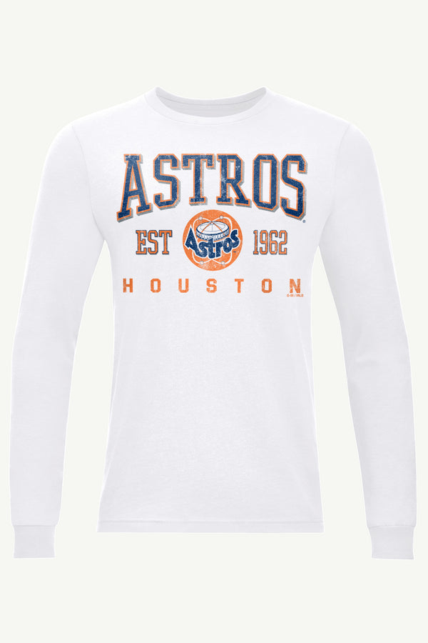 starter MENS HOUSTON ASTROS RETRO LONG SLEEVE T SHIRT