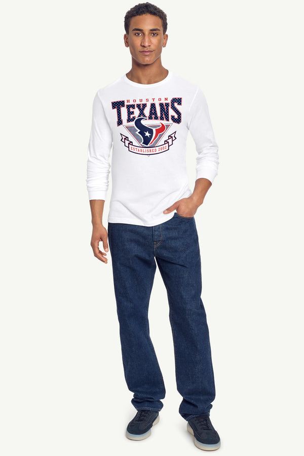 Starter MENS HOUSTON TEXANS 80's INSPIRED LONG SLEEVE T SHIRT