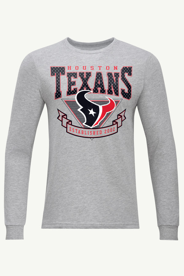 starter MENS HOUSTON TEXANS 80's INSPIRED LONG SLEEVE T SHIRT