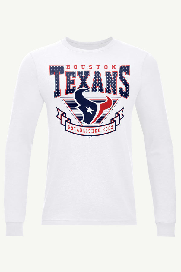 starter MENS HOUSTON TEXANS 80's INSPIRED LONG SLEEVE T SHIRT