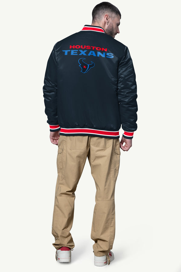 Starter MENS HOUSTON TEXANS SHOCK WAVE SATIN JACKET