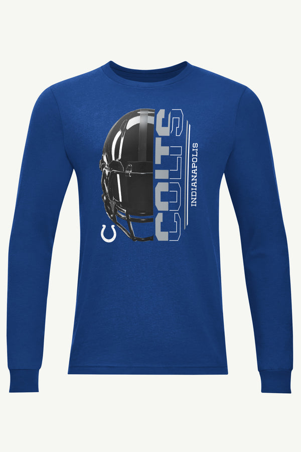 starter MENS INDIANAPOLIS COLTS HALF HELMET LOGO LONG SLEEVE T SHIRT