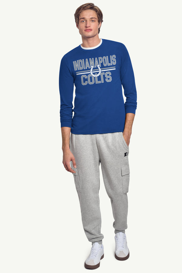 Starter MENS INDIANAPOLIS COLTS MESH LOOK LONG SLEEVE T SHIRT