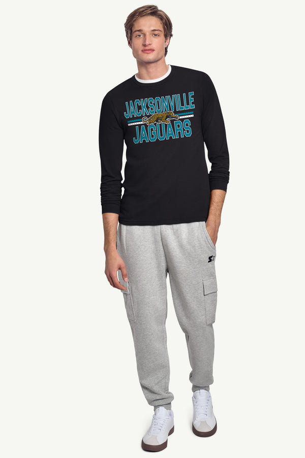 Starter MENS JACKSONVILLE JAGUARS MESH LOOK RETRO LONG SLEEVE T SHIRT
