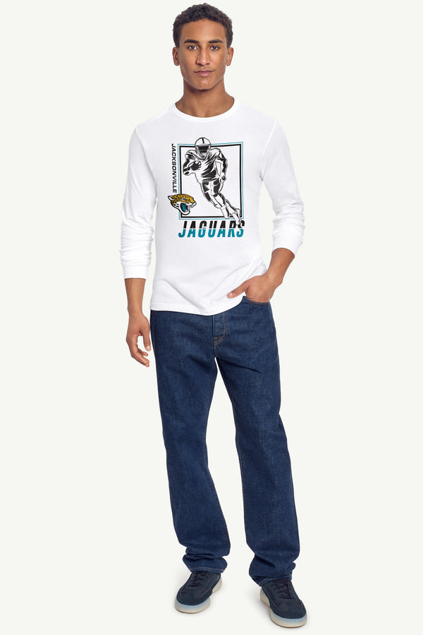 Starter MENS JACKSONVILLE JAGUARS PLAYER GRID LONG SLEEVE T SHIRT