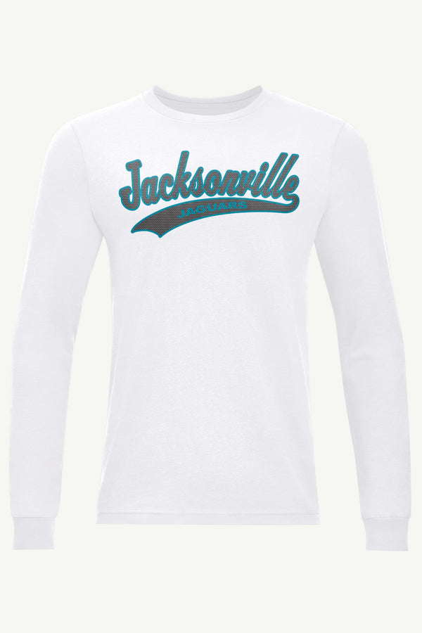 starter MENS JACKSONVILLE JAGUARS TAILSWEEP LONG SLEEVE T SHIRT