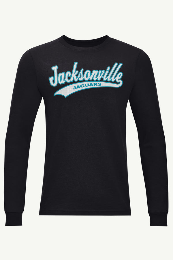 starter MENS JACKSONVILLE JAGUARS TAILSWEEP LONG SLEEVE T SHIRT