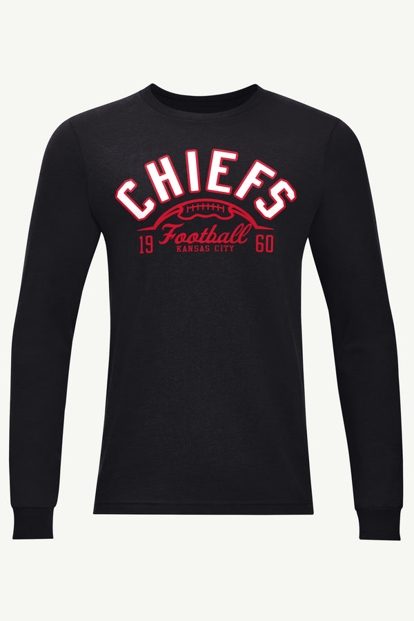 starter MENS KANSAS CITY CHIEFS HALF BALL LONG SLEEVE T SHIRT