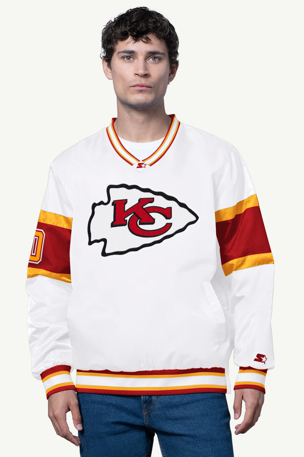 starter MENS KANSAS CITY CHIEFS SIGNAL COLLAR PULLOVER