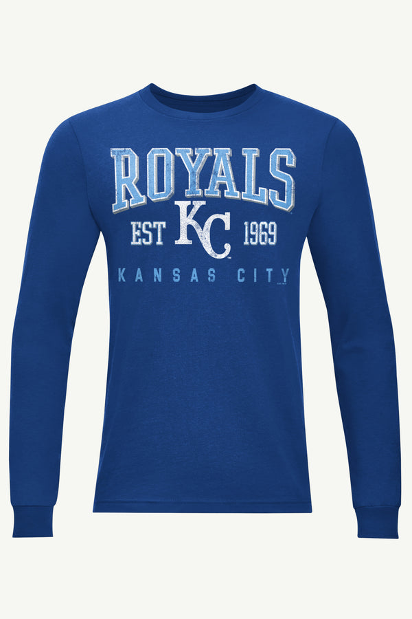 starter MENS KANSAS CITY ROYALS RETRO LONG SLEEVE T SHIRT