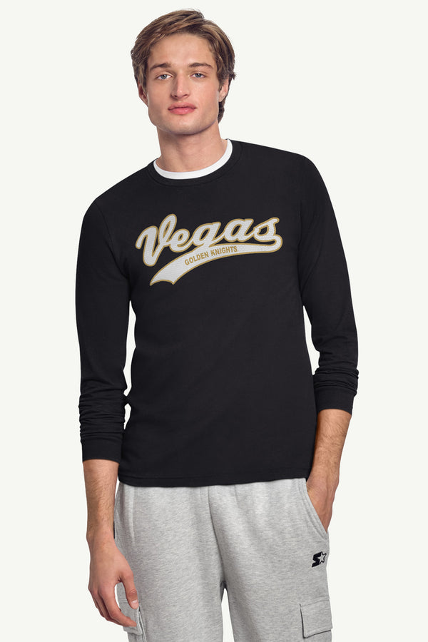 Starter MENS LAS VEGAS GOLDEN KNIGHTS TAILSWEEP LONG SLEEVE T SHIRT
