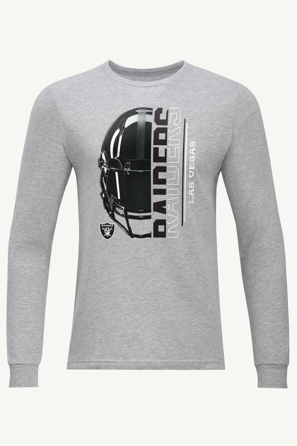 starter MENS LAS VEGAS RAIDERS HALF HELMET LONG SLEEVE T SHIRT