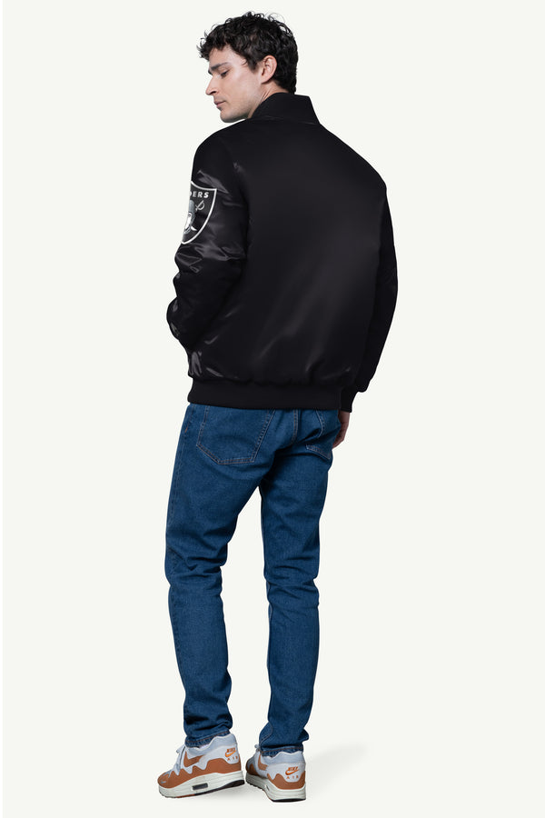 Starter MENS LAS VEGAS RAIDERS SATIN VARSITY JACKET