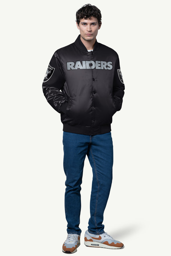 Starter MENS LAS VEGAS RAIDERS SATIN VARSITY JACKET
