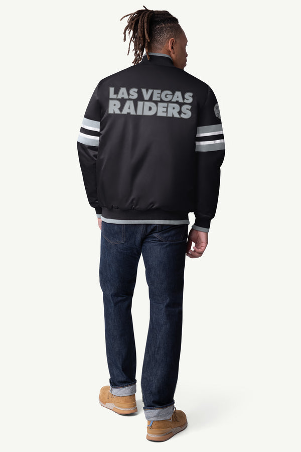 Starter MENS LAS VEGAS RAIDERS SATIN VARSITY JACKET