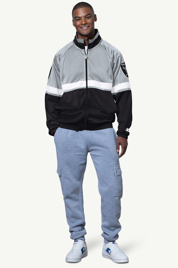 Starter MENS LAS VEGAS RAIDERS VETERAN TRACK JACKET