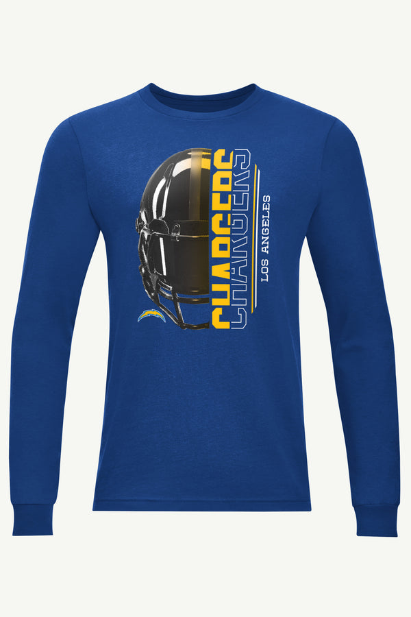 starter MENS LOS ANGELES CHARGERS HALF HELMET LOGO LONG SLEEVE T SHIRT
