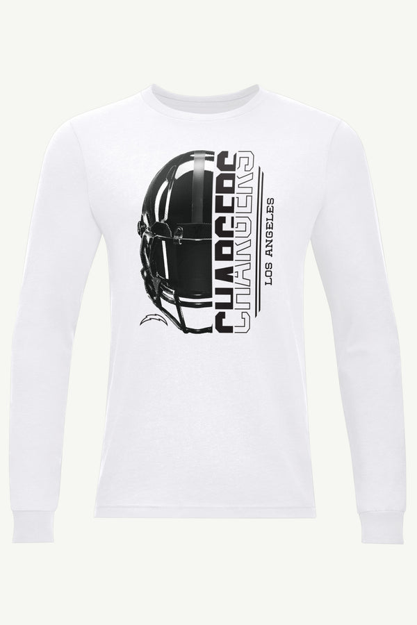 starter MENS LOS ANGELES CHARGERS HALF HELMET LONG SLEEVE T SHIRT