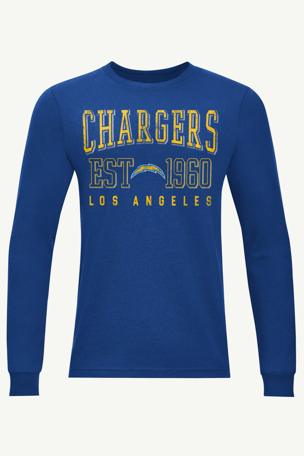 starter MENS LOS ANGELES CHARGERS RETRO LONG SLEEVE T SHIRT