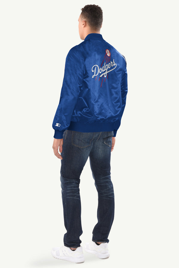 Starter MENS LOS ANGELES DODGERS INDUCTEE SATIN VARSITY JACKET