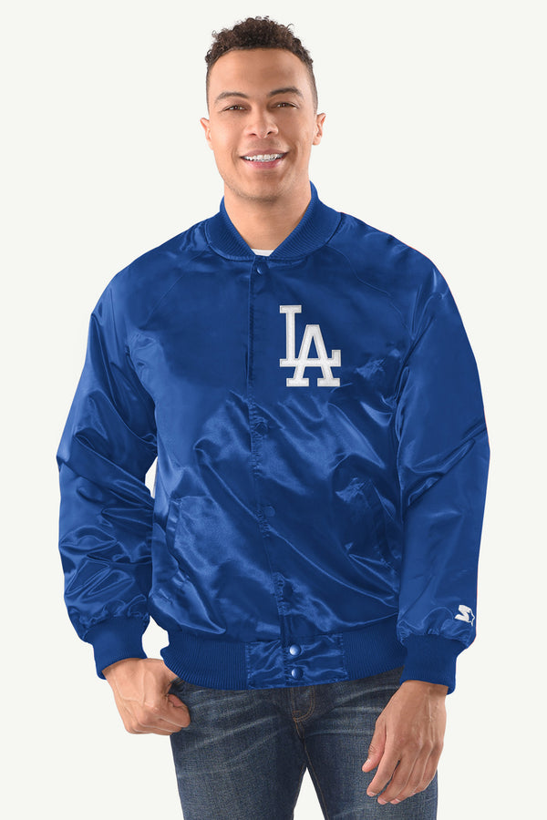 starter MENS LOS ANGELES DODGERS INDUCTEE SATIN VARSITY JACKET