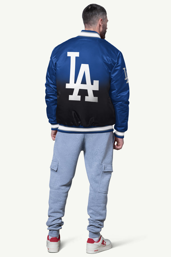 Starter MENS LOS ANGELES DODGERS PASS RUSH SATIN VARSITY JACKET