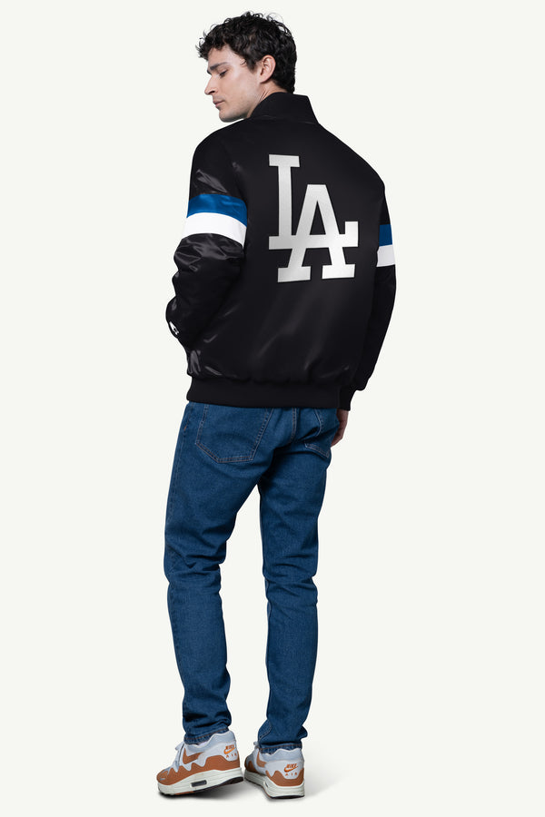 Starter MENS LOS ANGELES DODGERS SATIN VARSITY JACKET