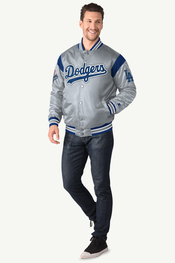 Starter MENS LOS ANGELES DODGERS SATIN VARSITY JACKET
