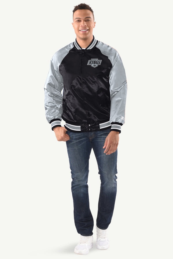Starter MENS LOS ANGELES KNIGS INDUCTEE SATIN VARSITY JACKET