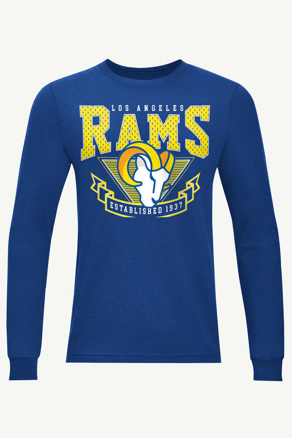 starter MENS LOS ANGELES RAMS 80's INSPIRED LONG SLEEVE T SHIRT