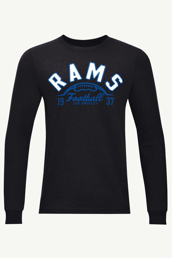 starter MENS LOS ANGELES RAMS HALF BALL LONG SLEEVE T SHIRT