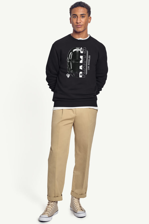Starter MENS LOS ANGELES RAMS HALF HELMET SWEATSHIRT