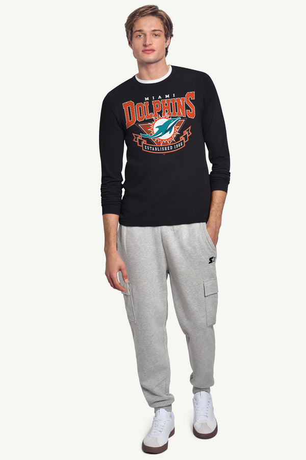 Starter MENS MIAMI DOLPHINS 80's INSPIRED LONG SLEEVE T SHIRT
