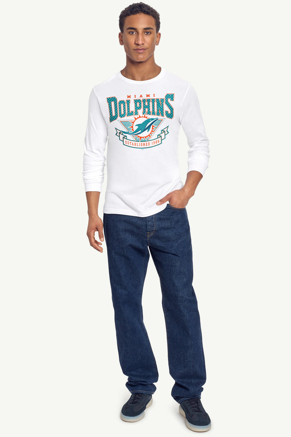 Starter MENS MIAMI DOLPHINS 80's INSPIRED LONG SLEEVE T SHIRT
