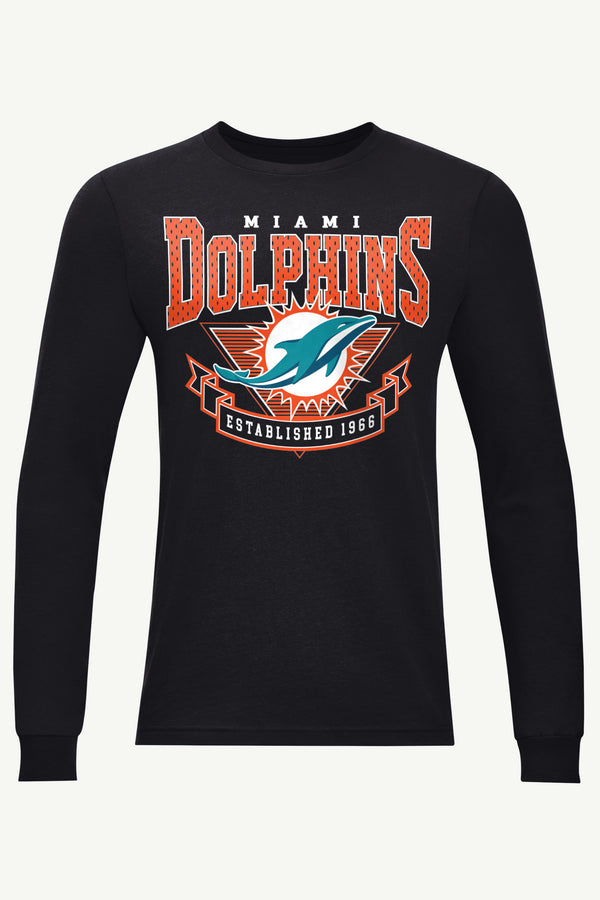 starter MENS MIAMI DOLPHINS 80's INSPIRED LONG SLEEVE T SHIRT