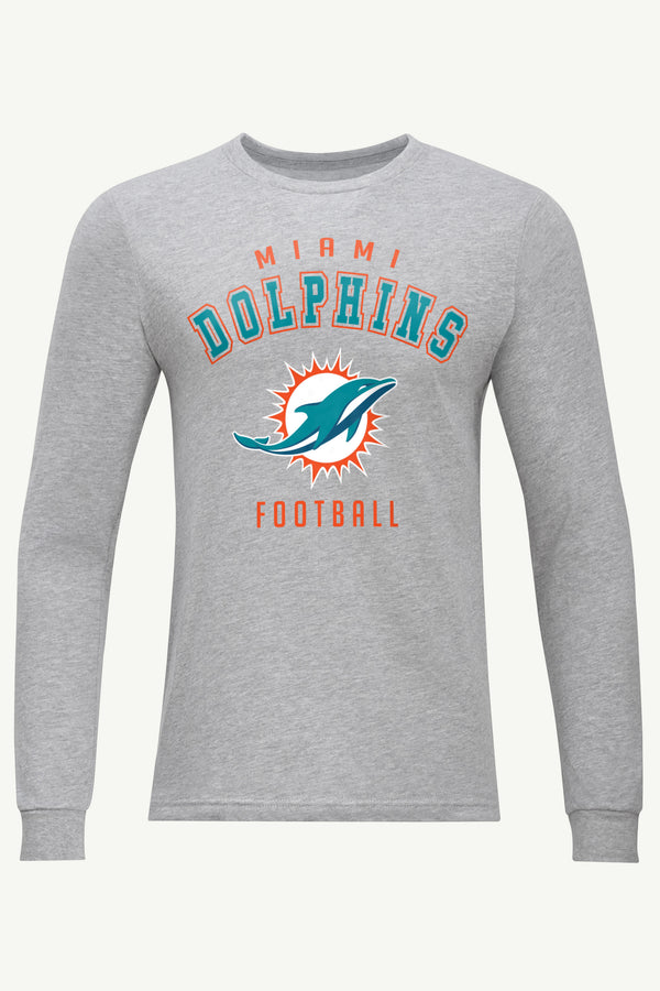 starter MENS MIAMI DOLPHINS LOGO LONG SLEEVE T SHIRT