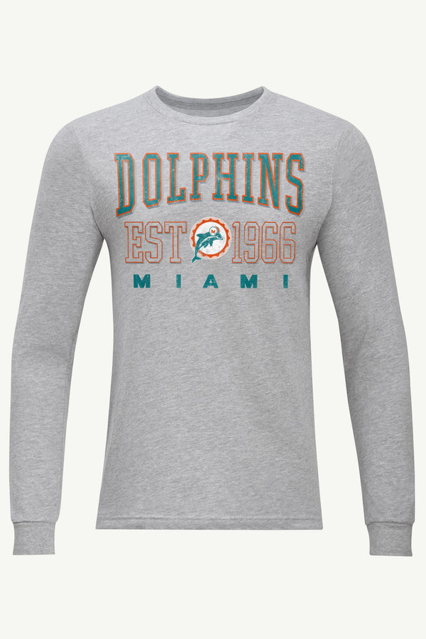 starter MENS MIAMI DOLPHINS RETRO LONG SLEEVE T SHIRT